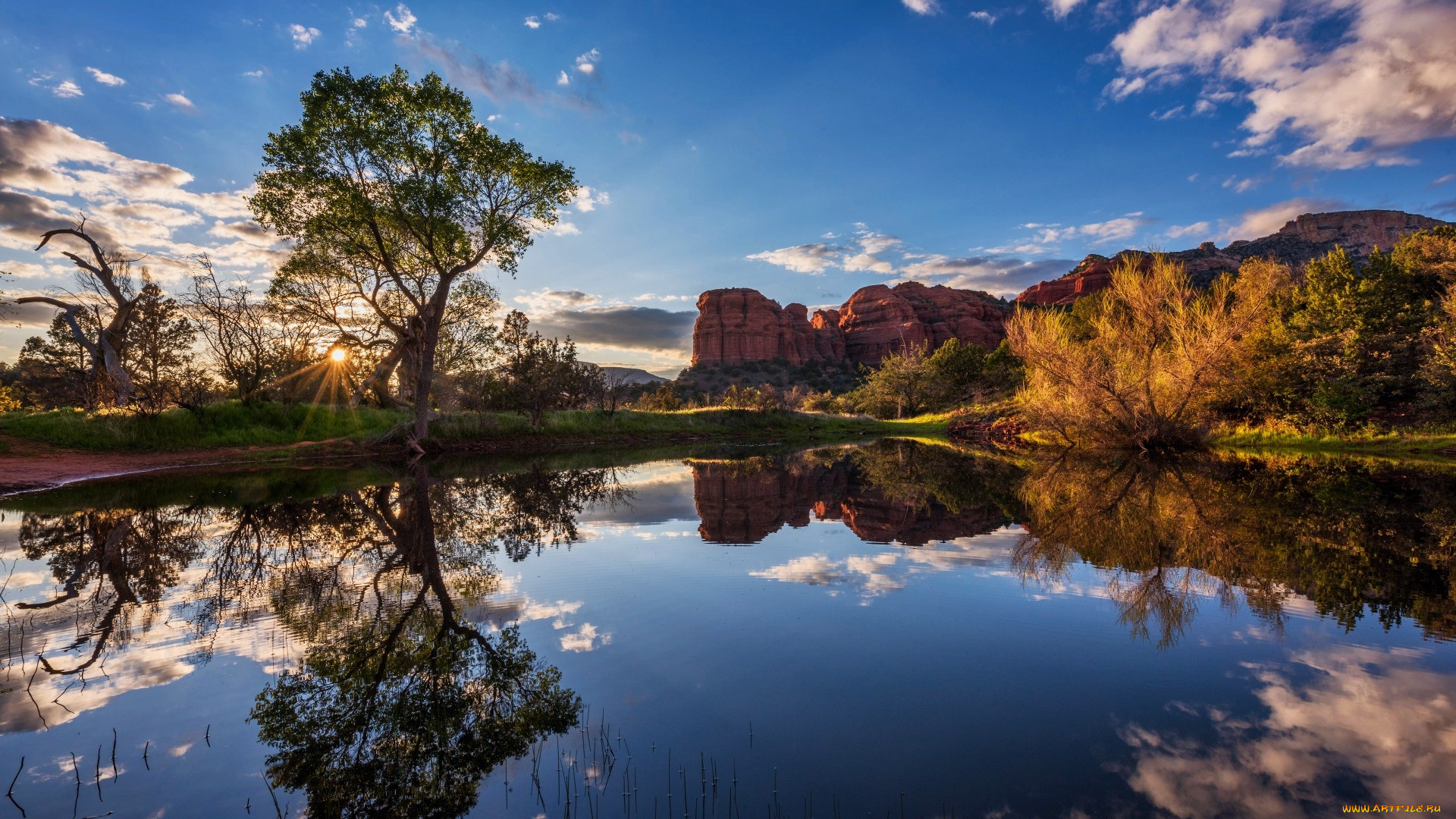 lake at sedona, arizona, , , , lake, at, sedona
